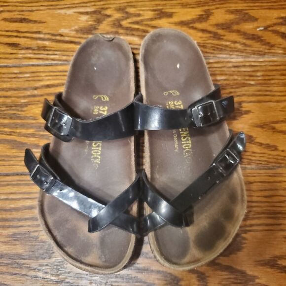 Birkenstock Mayari black cross strap  sandals sz37 - Picture 1 of 4